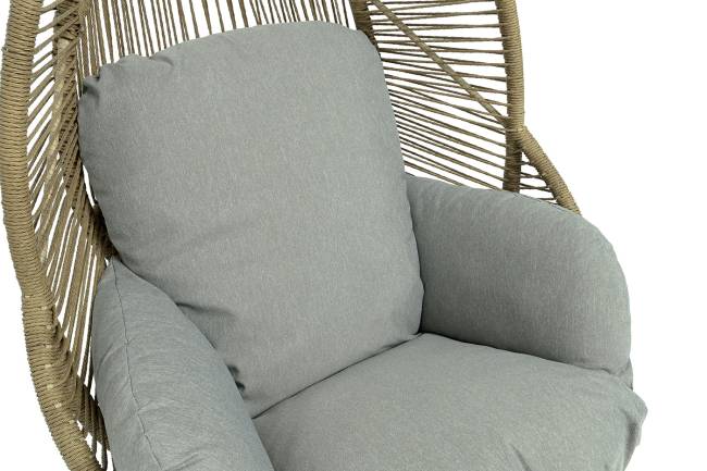 "Барселона" кресло-кокон из искусственного ротанга, цвет соломенный